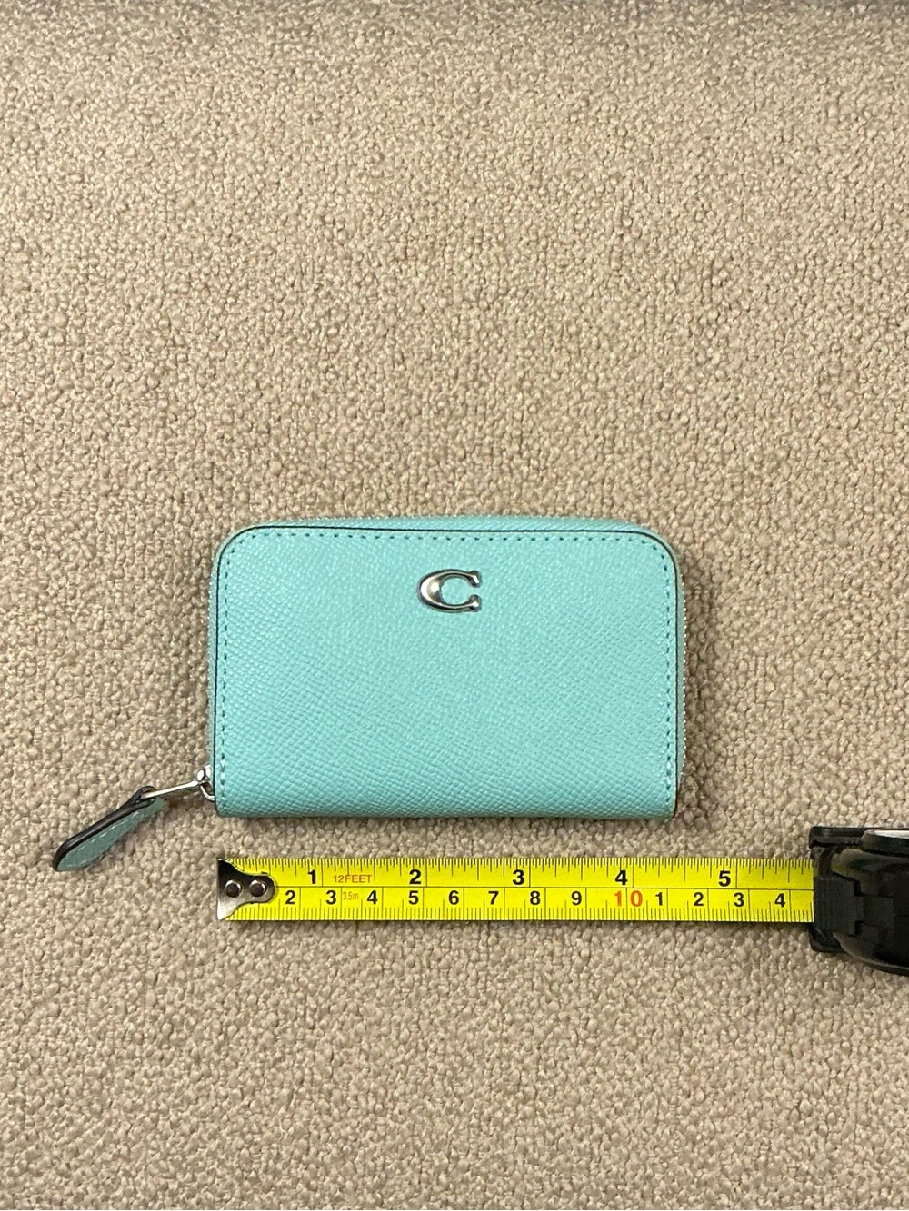 Coach Blue Zip Card Case Wallet. Authentic Coach Wallet. - Picture 6 of 7